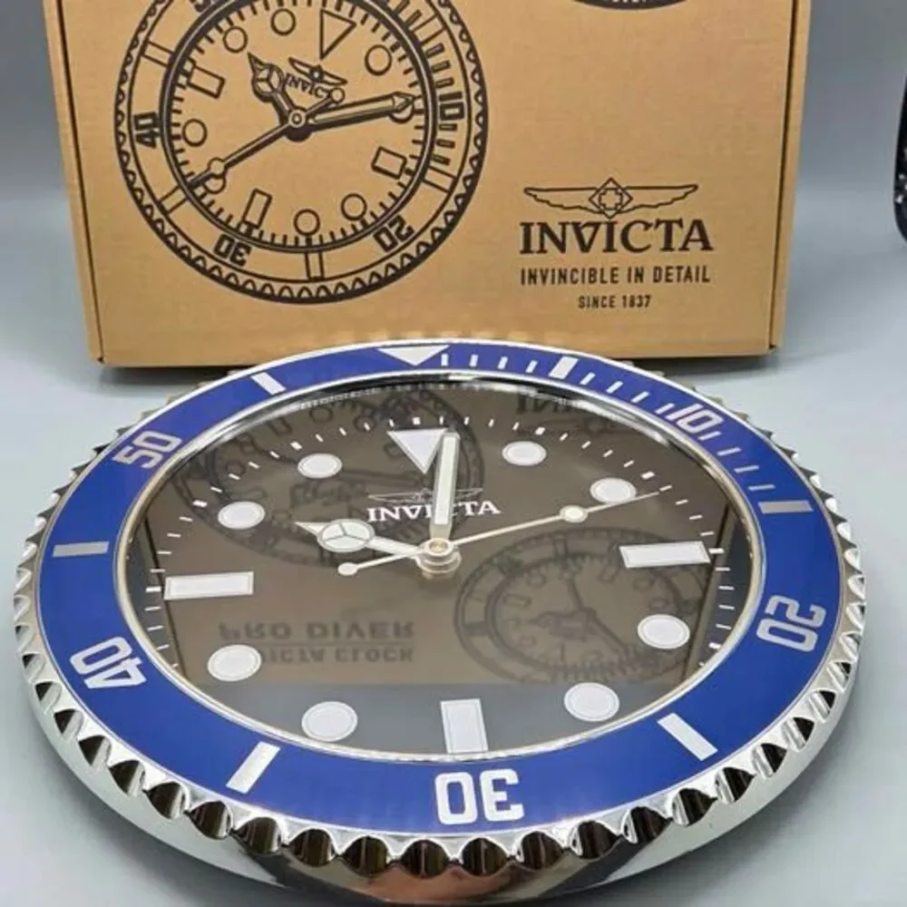 Invicta Pro Diver Wall Clock Blue & Black 12